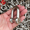 Rigging Hardware 304/316Stainless Steel Hexagon Pin Polished D Shackle European Type D Shackle