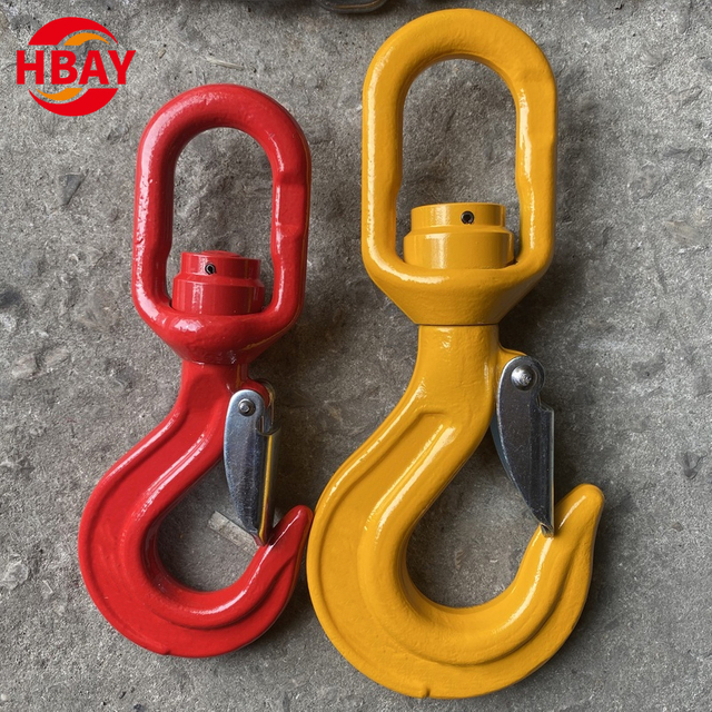 red swivel lifting hook