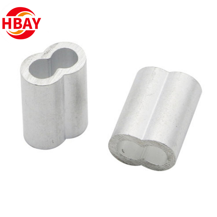  Rigging 8-shaped Aluminum Sleeve Double Hole Aluminum Sleeve for Wire Rope 