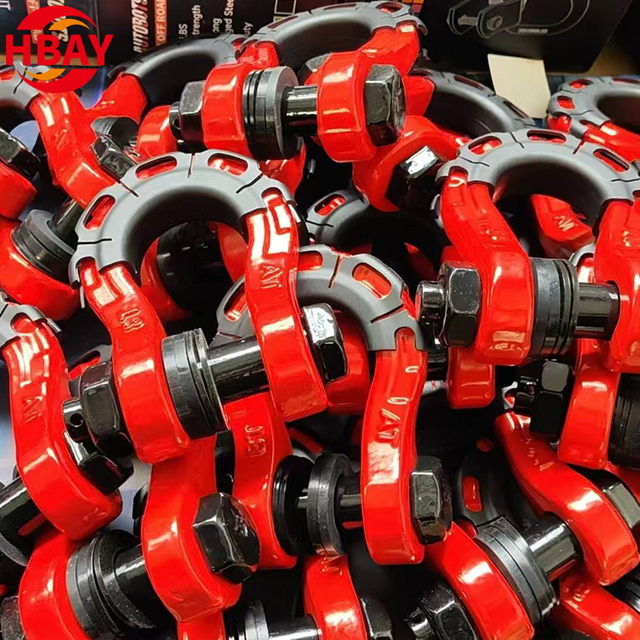 8T Off Road Vehicle Towing Bow Shackles U Type Shackle Sets for Mining Applications