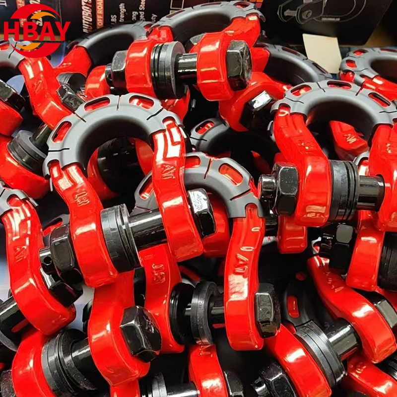 8T Off Road Vehicle Towing Bow Shackles U Type Shackle Sets for Mining Applications