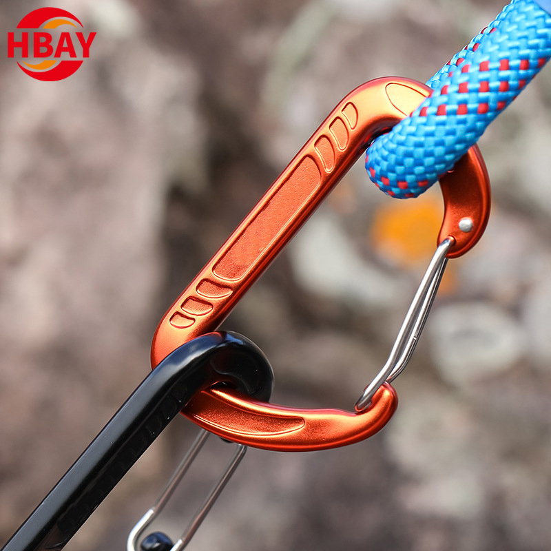 12KN Aluminium Snap Hook Carabiner Clips Outdoor Climbing Carabiners