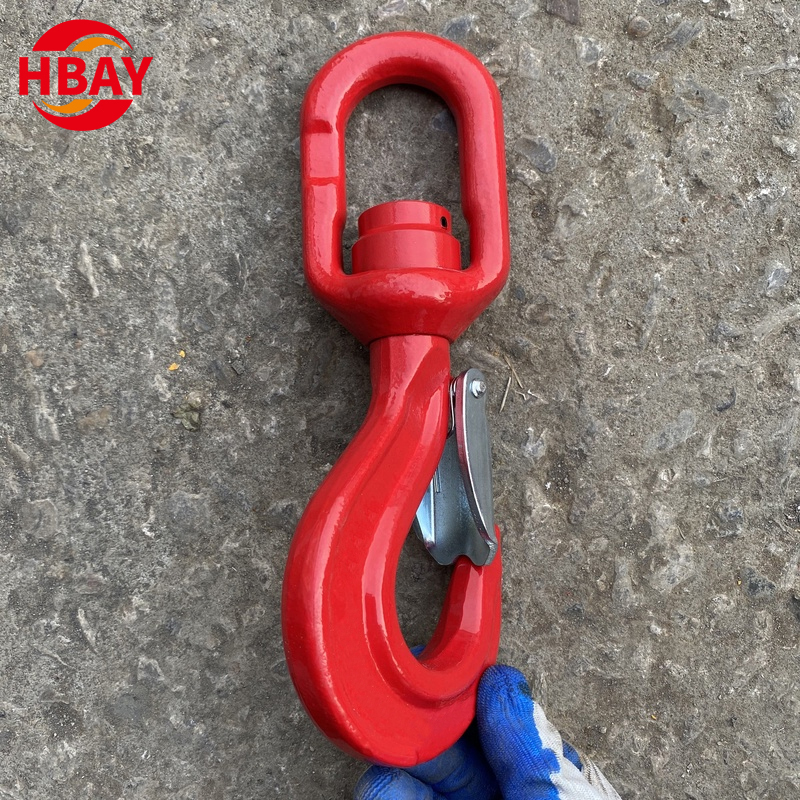 red swivel lifting hook
