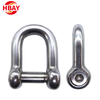 Rigging Hardware 304/316Stainless Steel Hexagon Pin Polished D Shackle European Type D Shackle