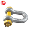 Rigging G2150 Drop Forged US Type Dee Shackle with Safety Bolt Pin