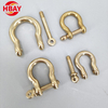 Solid Brass Clasps Brass Horseshoe Buckle D Type Copper Shackle DIY Leather Accessories 