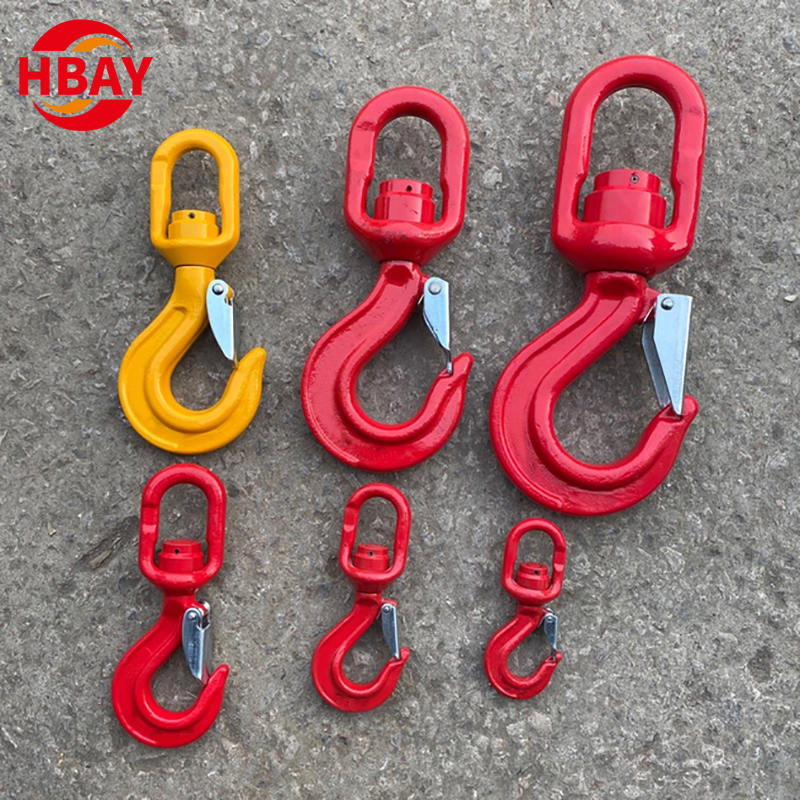 red swivel lifting hook