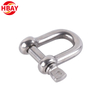 Rigging Stainless Steel D Type Shackles G210 Pin Chain Dee Shackle for Mining Lifting 