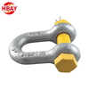 Rigging G2150 Drop Forged US Type Dee Shackle with Safety Bolt Pin