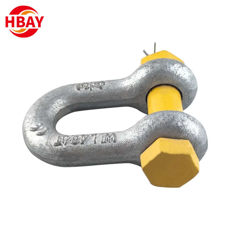 Rigging G2150 Drop Forged US Type Dee Shackle with Safety Bolt Pin
