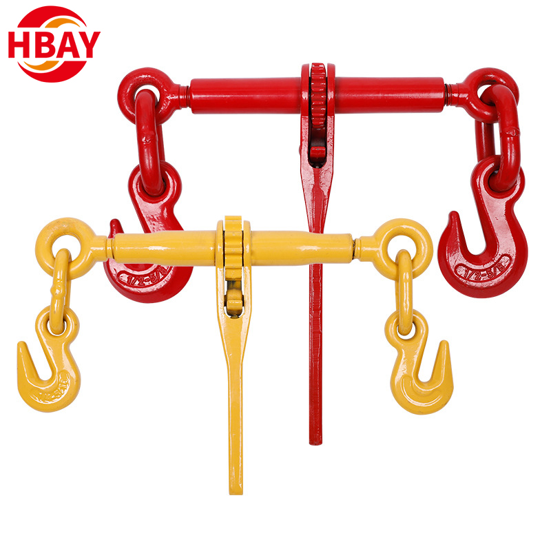 Red Forged Lever Chain Ratchet Type Load Binder Heavy Duty Load Binder