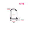 Rigging Stainless Steel D Type Shackles G210 Pin Chain Dee Shackle for Mining Lifting 