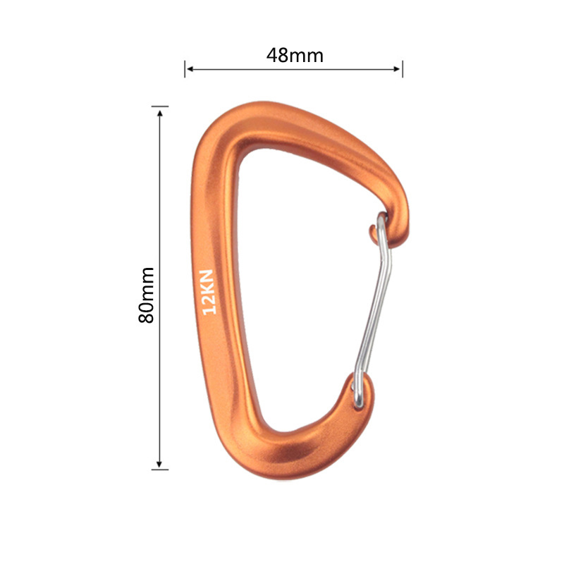 12KN Aluminium Snap Hook Carabiner Clips Outdoor Climbing Carabiners