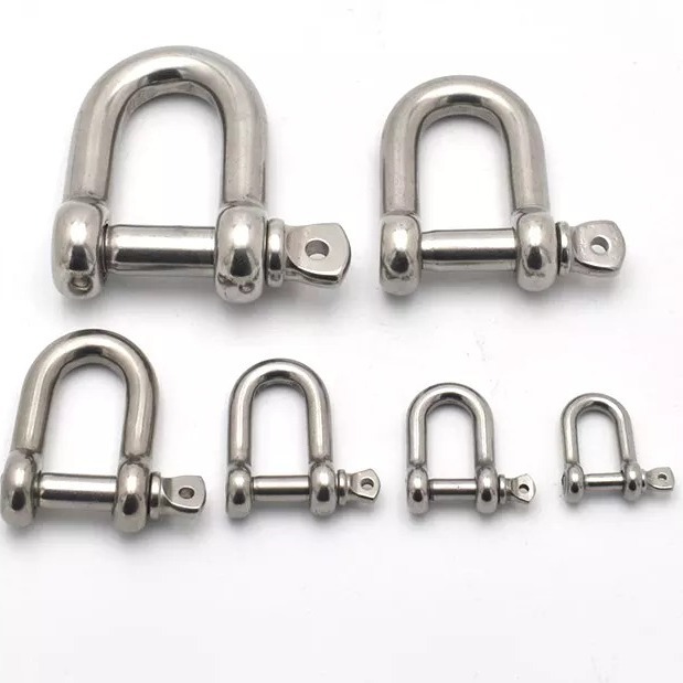 Rigging Stainless Steel D Type Shackles G210 Pin Chain Dee Shackle for Mining Lifting 