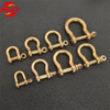 Solid Brass Clasps Brass Horseshoe Buckle D Type Copper Shackle DIY Leather Accessories 
