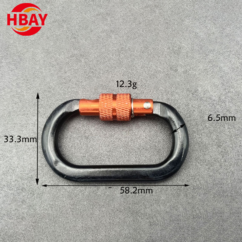 25KN Large Carabiner Oval Carabiner Climbing Steel Snap Hook Clip Buckle