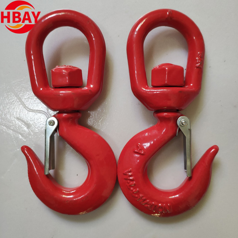 red swivel lifting hook
