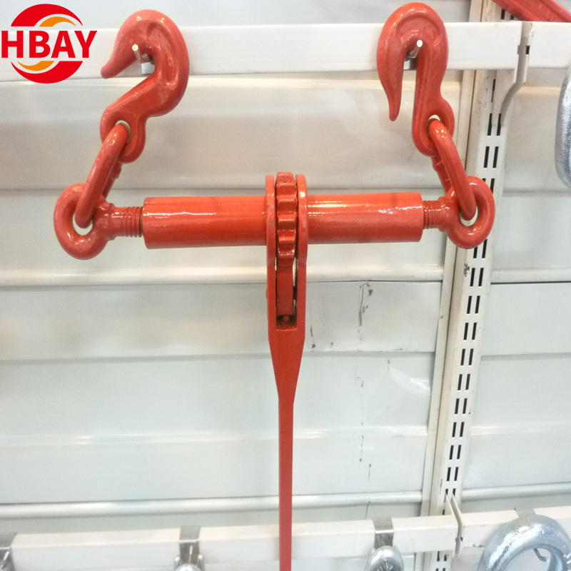 Red Forged Lever Chain Ratchet Type Load Binder Heavy Duty Load Binder