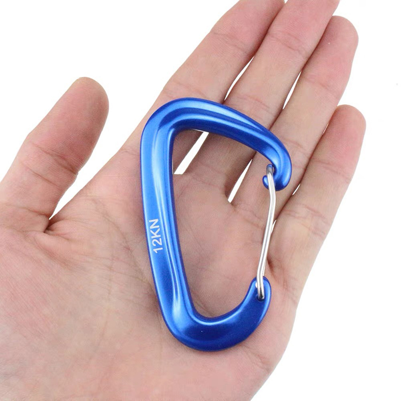 12KN Aluminium Snap Hook Carabiner Clips Outdoor Climbing Carabiners