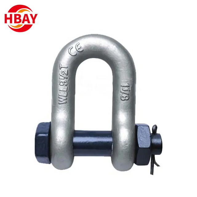 Rigging G2150 Drop Forged US Type Dee Shackle with Safety Bolt Pin