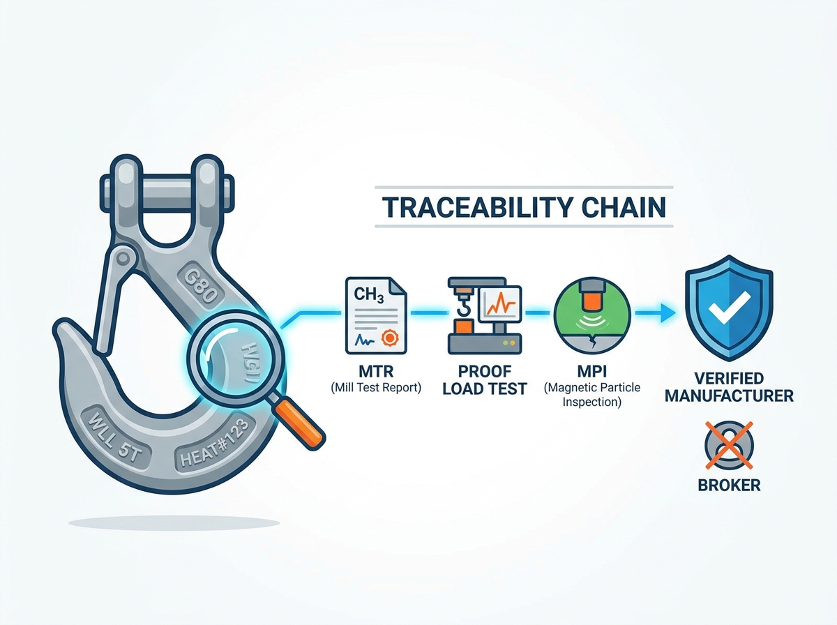 Lifting hook supplier QA process